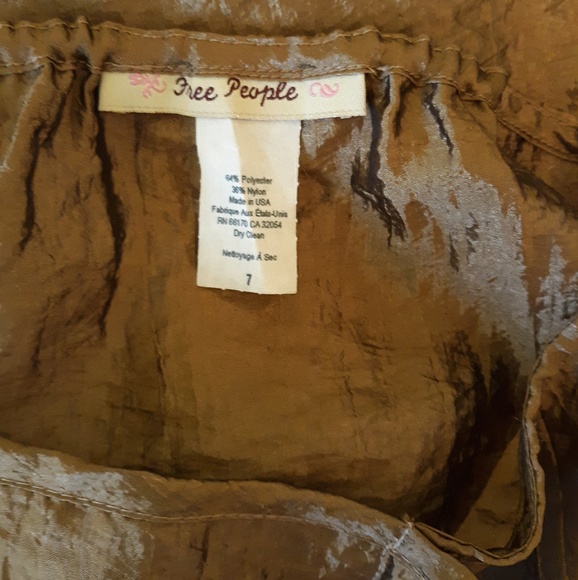 Free People metallic wrap maxi skirt sz 7 *M - Picture 3 of 4